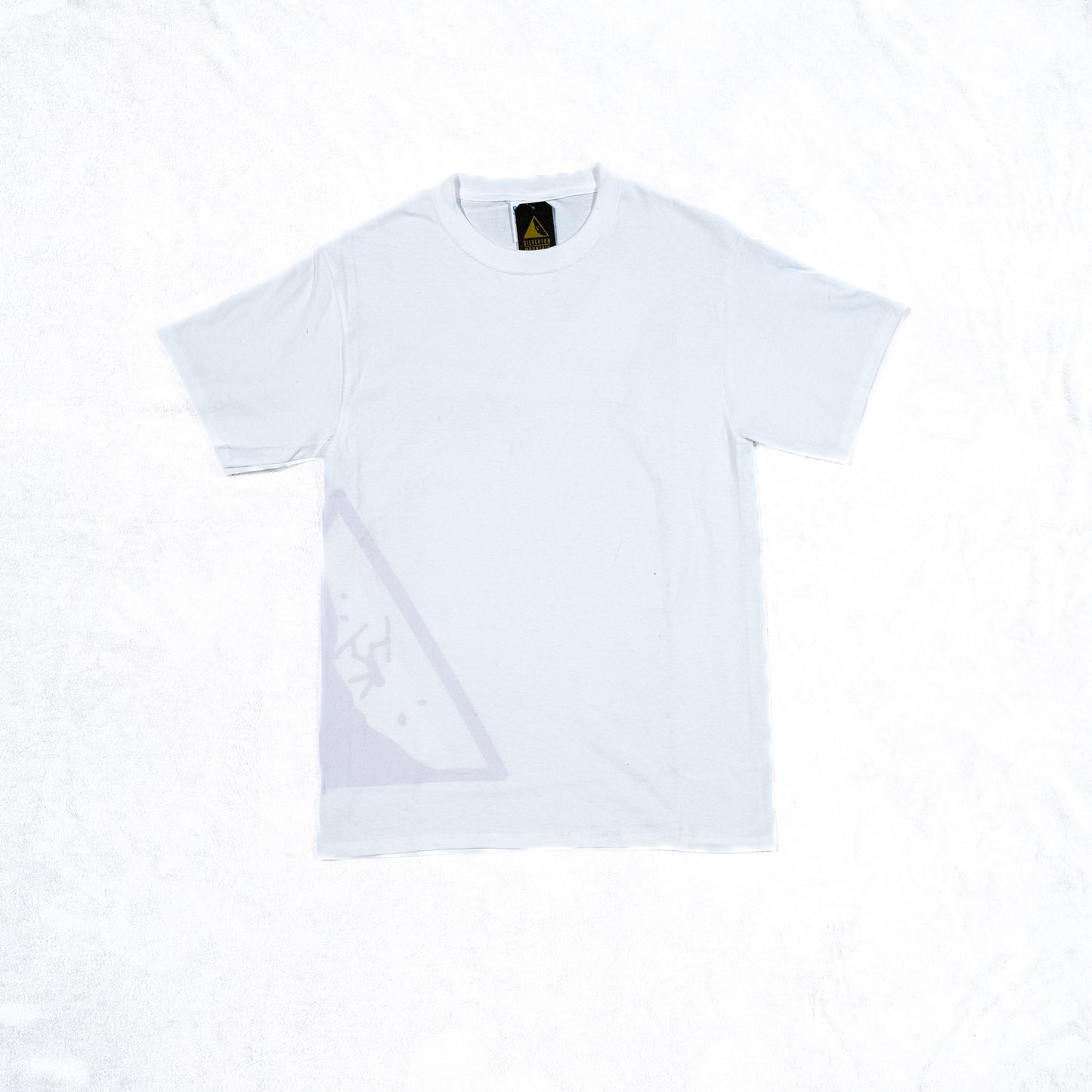Men's White Short Sleeve Side Logo Tee