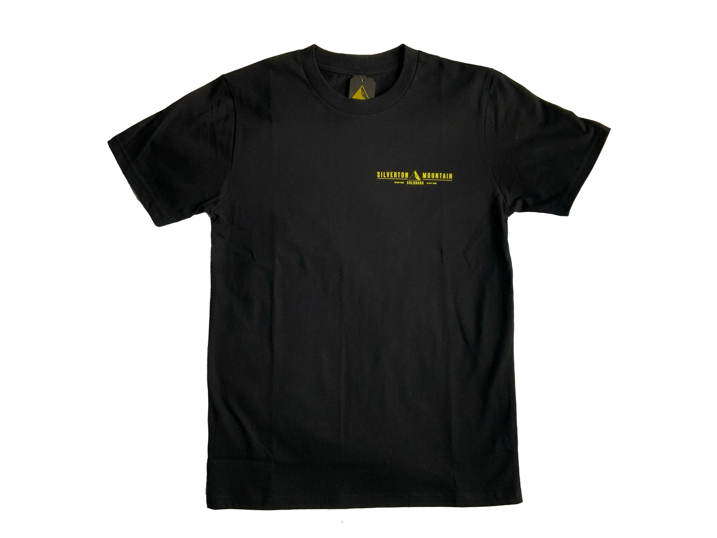 Men's Black Short Sleeve Chest Logo