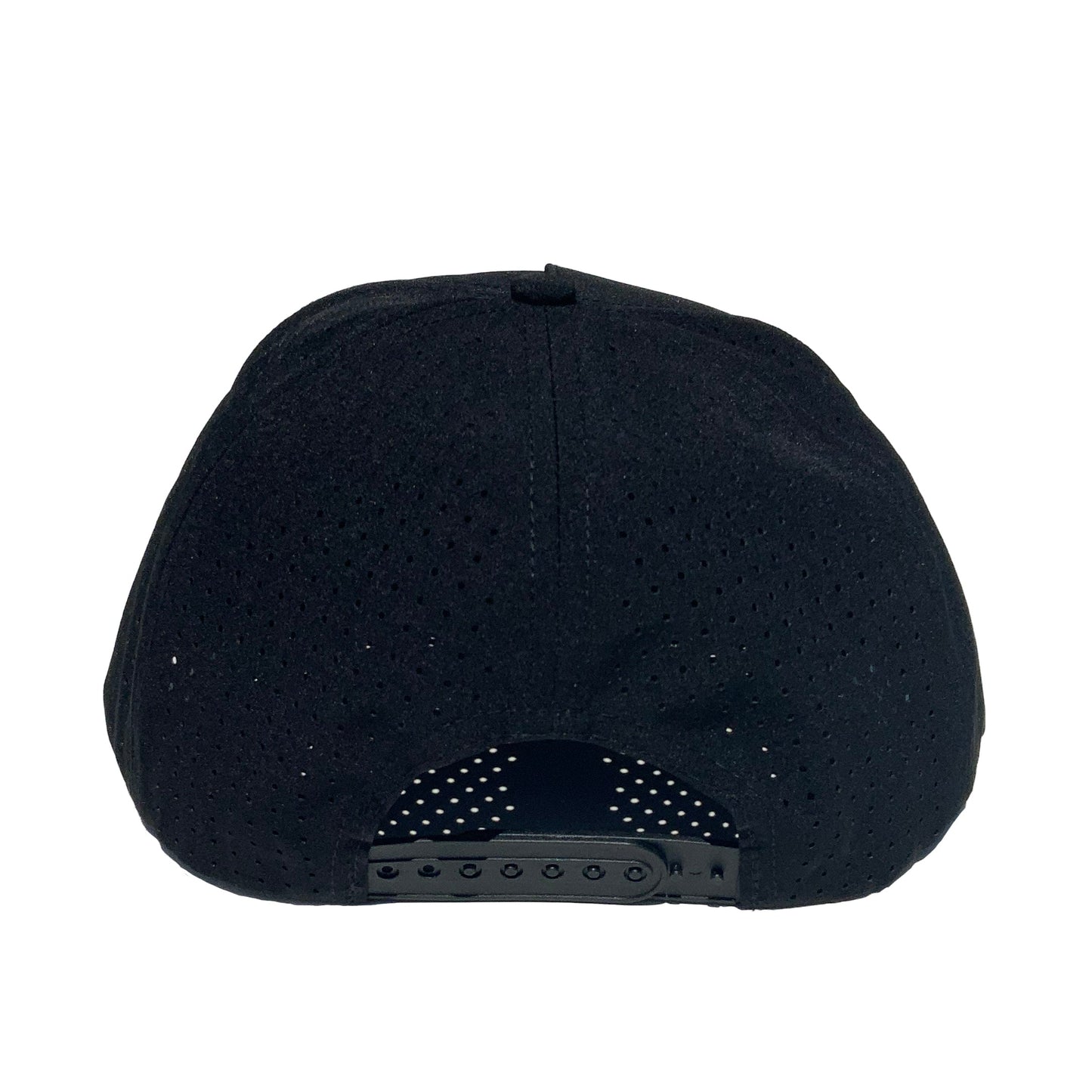 Black Laser Perforated Snapback hat