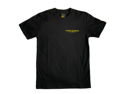 Men's Black Short Sleeve Chest Logo