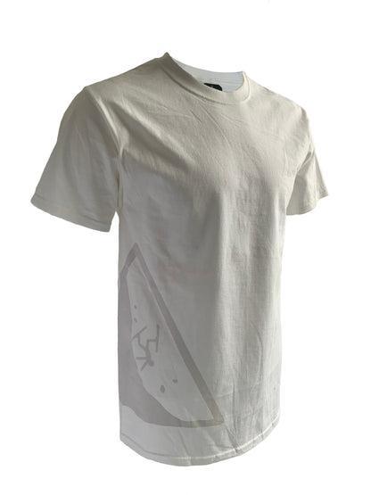 Men's White Short Sleeve Side Logo Tee