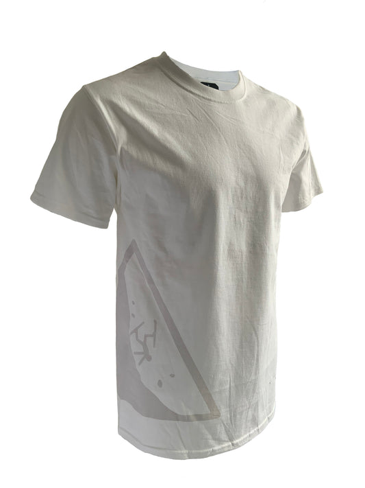 Men's White Short Sleeve Side Logo Tee