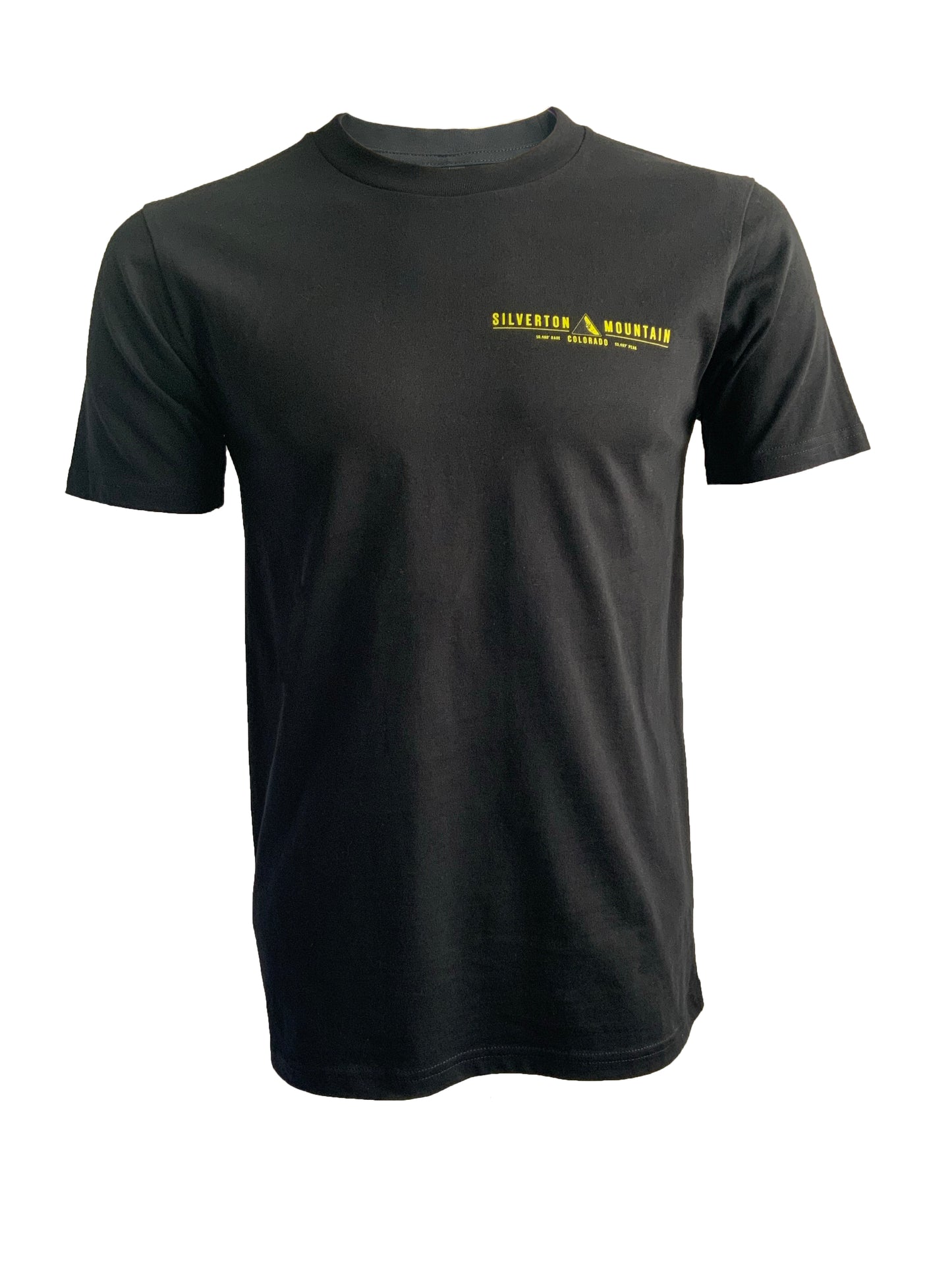 Men's Black Short Sleeve Chest Logo