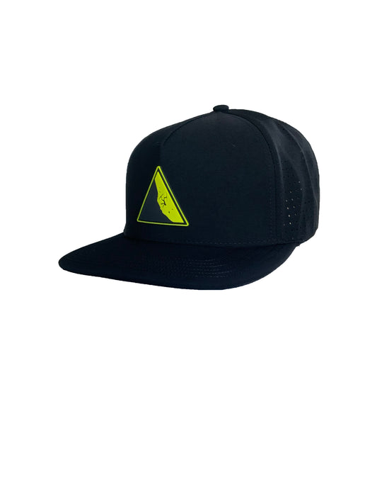 Black Laser Perforated Snapback hat